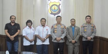 Kunjungan Silaturahmi Pengurus dan Panitia Rakerwil BAMAG LKKI Provinsi Jambi di ruang kerja Kapolda Jambi, Rabu (12/07/2023). [Foto: Humas Polda Jambi]
