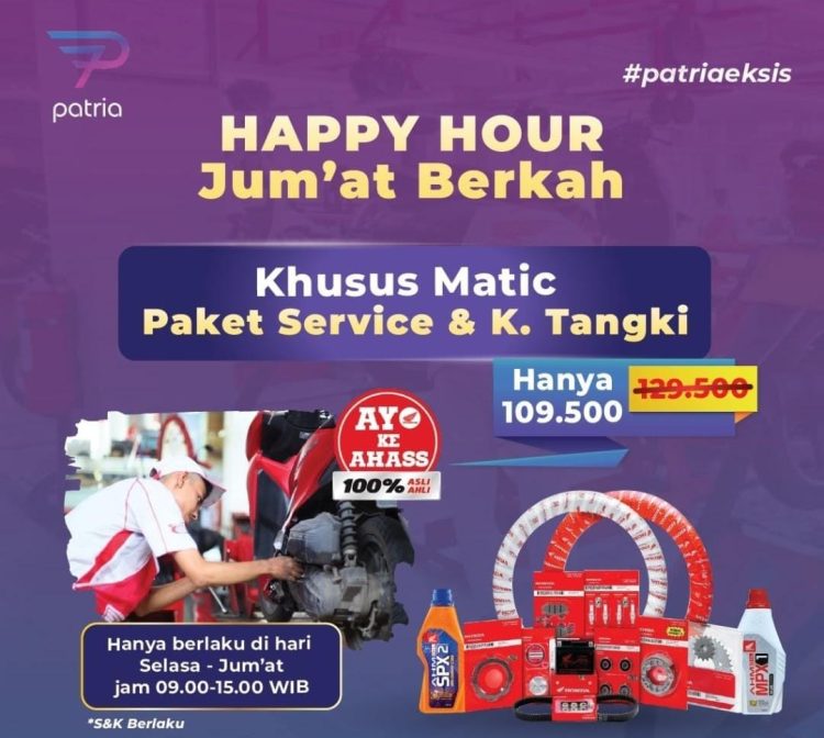 Flyer Promo Happy Hour Dealer Honda Patria Sarolangun. [Dok. sinsen]