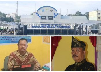 Ketua DPC PJS Karimun, Hariono (Kiri Bawah) dan Ketua DPP Laskar Melayu Serumpun (LMS) Kepri, Datuk Panglima Besar Azman Zainal (Kanan Bawah). [Dok. DPC PJS Karimun]