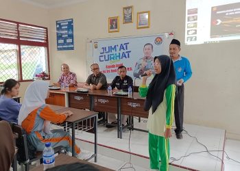 Kegiatan Jum'at Curhat Polda Jambi di SMA N 3 Kota Jambi, Jumat, (21/07/2023). [Foto: Humas Polda Jambi]
