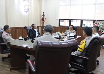 Kapolda Terima Kunjungan Silaturahmi Executive General Manager PT Angkasa Pura II Jambi di Mapolda Jambi, Senin (24/07/2023). [Foto: Humas Polda Jambi]