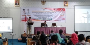 Rakor dan Sinkronisasi Kebijakan Kesra Non Pelayanan Dasar III Se-Provinsi Jambi Tahun 2023, yang di Shang Ratu Jambi, Kamis (27/07/2023). [Foto: Diskominfo/Said Usman]