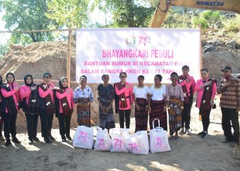 Kunker Ketua Umum Bhayangkari dan rombongan di Pelabuhan Kerica Palue, Sabtu (29/07/2023). [Foto: Humas Polda Jambi]