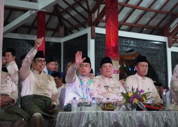 Gubernur Al Haris saat membuka MTQ ke-52 Tingkat Provinsi Jambi Tahun 2023, bertempat di Arena Utama MTQ, Lapangan Gunung Kembang, Kabupaten Sarolangun, Rabu (23/08/2023). [Foto: Diskominfo Provinsi Jambi/Novriansah]