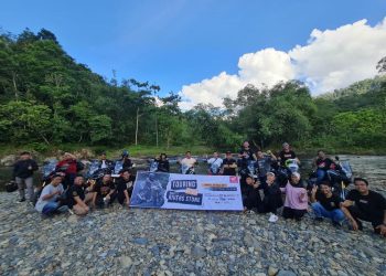 Honda CB150X saat Touring Road to Stone Creek di Wisata Sungai Telang, Muaro Bungo, Rabu (30/8/2023). [Foto: sinsen/Ajeng]