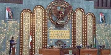 Rapat Paripurna DPRD kota Jambi yang diselenggarakan pada hari Senin 28 Agustus 2023, bertempat di ruang rapat Paripurna DPRD Kota Jambi. [Foto: Aurduri.com/Reza Fender]
