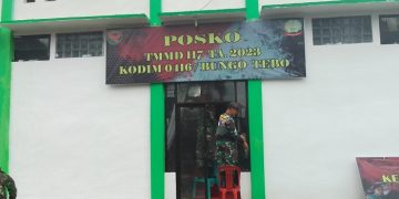 Persiapan Menyambut Tim Wasev Pusat di Desa Talang Silungko, Kabupaten Bungo, Senin (31/07/2023). [Foto: Penrem 042/Gapu]