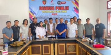 Diskusi publik Ditintelkam Polda Jambi bersama insan pers di Rumah Kebangsaan Siginjai, Thehok, Jambi Selatan, Kota Jambi, Rabu (2/8/2023) [Foto: jernih.id/Fei]