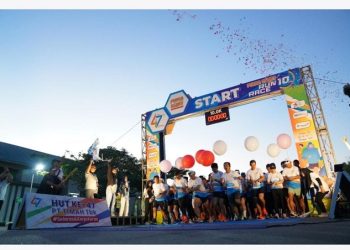 Run Race 10 K berlangsung, Minggu (6/8/2023). [Foto: Humas PT Timah Tbk]