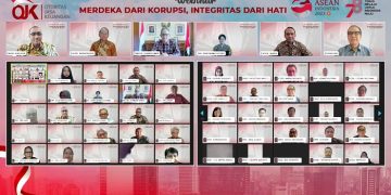 Webinar Merdeka dari Korupsi, Integritas Dari Hati yang digelar di Jakarta, Selasa (15/8) [Dok Humas OJK Jambi]