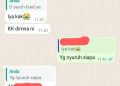 Bukti chat dari salah satu peserta. [sumber peserta PBAK]