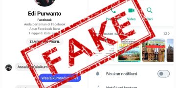 Akun Facebook dan WA mencatut Nama Ketua DPRD Jambi. [Dok. Screenshot FB dan WA Penipu]