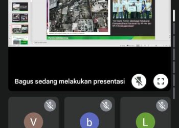 Suasana pertemuan antara PJS dan BPJS-TK secara virtual, Rabu (13/09/2023).