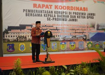 Rakor Pemberantasan Korupsi di Provinsi Jambi, bertempat di Swiss-Belhotel Jambi, Kamis (14/09/2023). [Foto: Diskominfo/Novriansah]