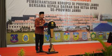 Rakor Pemberantasan Korupsi di Provinsi Jambi, bertempat di Swiss-Belhotel Jambi, Kamis (14/09/2023). [Foto: Diskominfo/Novriansah]
