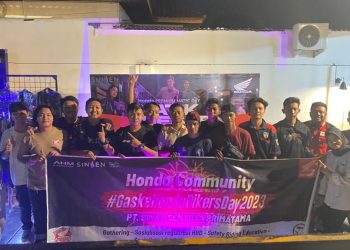 Event Cari Aman #GasKeHondaBikersDay di Untukmu Café pada Sabtu, (16/09). [Foto: sinsen/Ajeng]