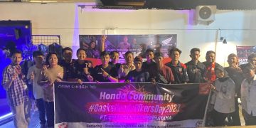 Event Cari Aman #GasKeHondaBikersDay di Untukmu Café pada Sabtu, (16/09). [Foto: sinsen/Ajeng]
