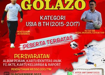 SSB Golazo Gelar Festival Sepakbola Usia Dini Pada tanggal 26 November 2023. [Foto Dok/ CekidotNews.com]