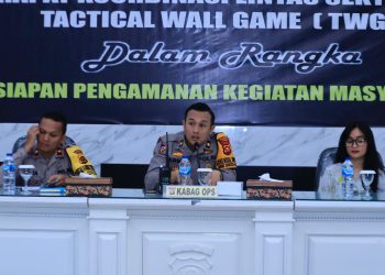 Tactical Wall Game (TWG) bertempat di Aula Lokamanginti Polresta Jambi, Jumat 1 Desember 2023.
