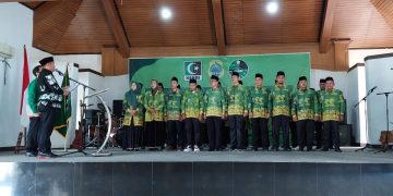 Pengurus MD-KAHMI dan MD-Forhati Tanjabtim masa bakti 2023-2028 resmi dilantik di Aula Rumah Dinas Bupati Tanjab Timur pada Sabtu (02/12/2023). [Foto: zabak.id/Ahmad Firdaus]