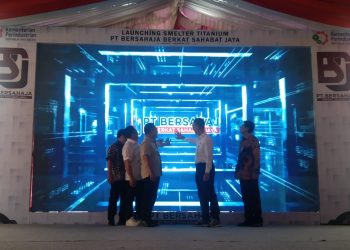 Pengresmian smelter titanium milik Arbi Leo oleh Menteri Perindustrian RI, Kamis (07/12/2023) di Bangka.