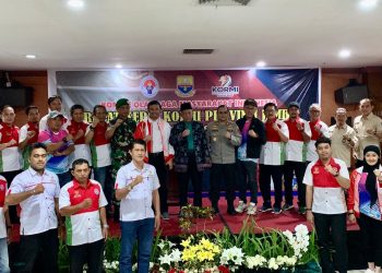 Ketua DPRD Provinsi Jambi sekaligus Ketua Kormi Provinsi Jambi, Edi Purwanto saat membuka rapat kerja Kormi Provinsi Jambi di Grand Hotel Jambi, Jumat (22/12). [Foto: Humas DPRD Provinsi Jambi/Hadian]