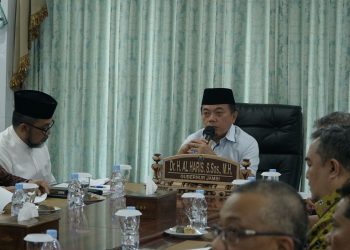 Rapat Evaluasi dan Penataan Angkutan Batubara Serta Percepatan Pembangunan Jalan Khusus, bertempat di Ruang Vicon Rumah Dinas Gubernur Jambi, Jumat (29/12/2023). [Foto: Diskominfo Provinsi Jambi/Patra]