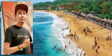 Salah satu objek wisata di Gunung Kidul (insert: Lilik, tokoh masyarakat di Gunung Kidul).