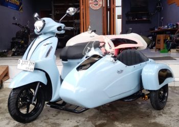 Yamaha Filano Hybrid-Connected hasil modifikasi dari pemilik motor. [Foto: Yamaha Jambi/Didit]