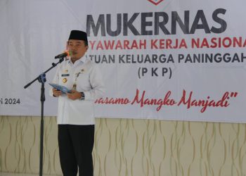 Gubernur Al Haris pada Pembukaan MUKERNAS PKP di Gedung Hadratulisan Asrama Haji, Kota Baru Jambi, Sabtu (27/01/2024). [Foto: Diskominfo/Agus]