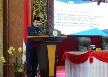 Pemandangan Umum Fraksi terhadap Ranperda Provinsi Jambi di Ruang Rapat DPRD Provinsi Jambi, Rabu (10/07/2024). (Foto: Diskominfo/Novriansah)