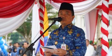Apel Peningkatan Nasionalisme dan Kedisiplinan Aparatur Sipil Negara serta Menuju Jambi Bersinar di Lapangan Kantor Gubernur Jambi, Rabu (17/07/2024). (Foto: Diskominfo/Erict)