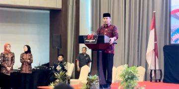 Pelaksanaan Munas II ADPSI dan ASDEPSI di Swiss- Belhotel Jambi, Senin (22/7). (Foto: Humas)