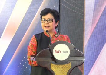 Ketua Dewan Audit OJK, Sophia Wattimena, dalam sambutannya pada Forum Pre – Risk & Governance Summit (RGS) dengan tema “Meningkatkan Awareness Industri Jasa Keuangan dan Asosiasi Profesi GRC dalam Cybersecurity Risk dan Climate Change Risk” di Jakarta, Senin 29 Juli 2024. (Foto: Humas OJK Jambi)