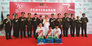 Gubernur Al Haris saat Pemberian Remisi Umum Hari Kemerdekaan ke-79 Republik Indonesia Tahun 2024, bertempat di Lapas Kelas IIA Jambi, Sabtu (17/08/2024). (Foto: Diskominfo/Wo Zali)