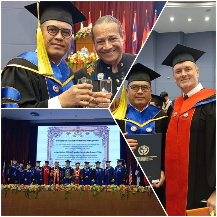 Muhamad Ied terima Anugerah Doktor Honoris Causa dari PBB di Bangkok-Thailand, 24 Agustus 2024. (Foto: PJS)