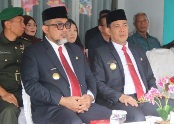 Pjs Gubernur Sudirman pada upacara dalam rangka memperingati HKN ke-60 di Lapangan Utama Dinas Kesehatan Provinsi Jambi, Kamis (21/11/2024). (Foto: Diskominfo/Agus Supriyanto)
