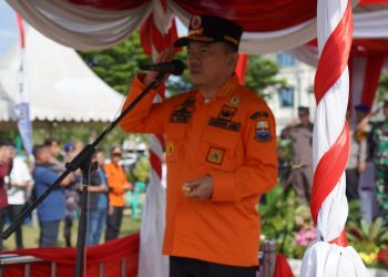 Gubernur Al Haris pimpin pelaksanaan Apel Kesiapsiagaan Bencana Hidrometeorologi Basah tahun 2024 di Lapangan Kantor Gubernur Jambi, Rabu (11/12/2024). (Foto: Diskominfo/Novriansah)